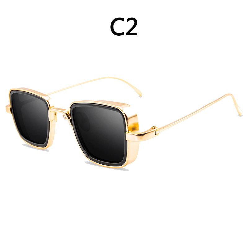 BOYSEEN New Indian Explosion Sunglasses Men Retro Thick Edge Metal Frame Trend Sunglasses 58157X
