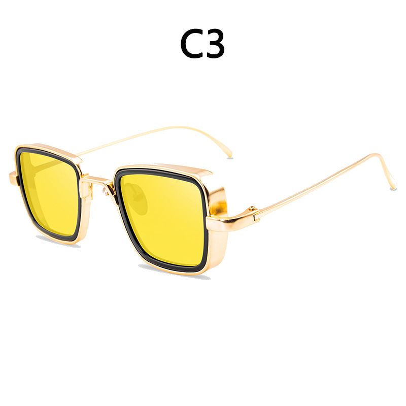 BOYSEEN New Indian Explosion Sunglasses Men Retro Thick Edge Metal Frame Trend Sunglasses 58157X