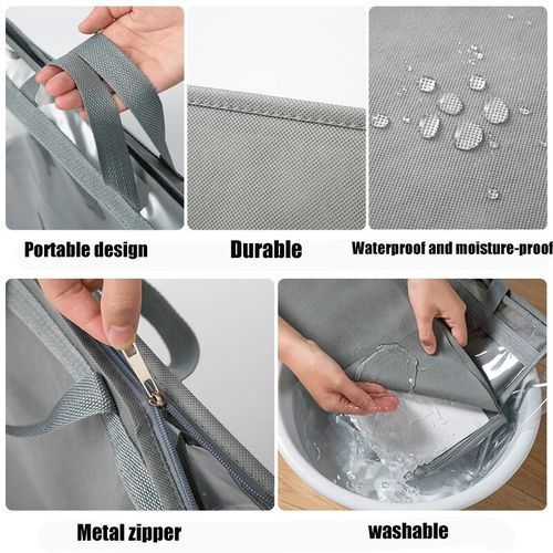 Handbag Storage Bag Dust-proof Transparent Bag With Zipper And Handles