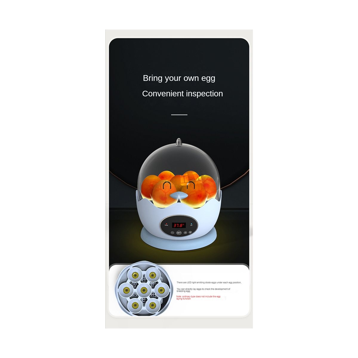 7 Eggs Household Incubator Smart Incubator Small H