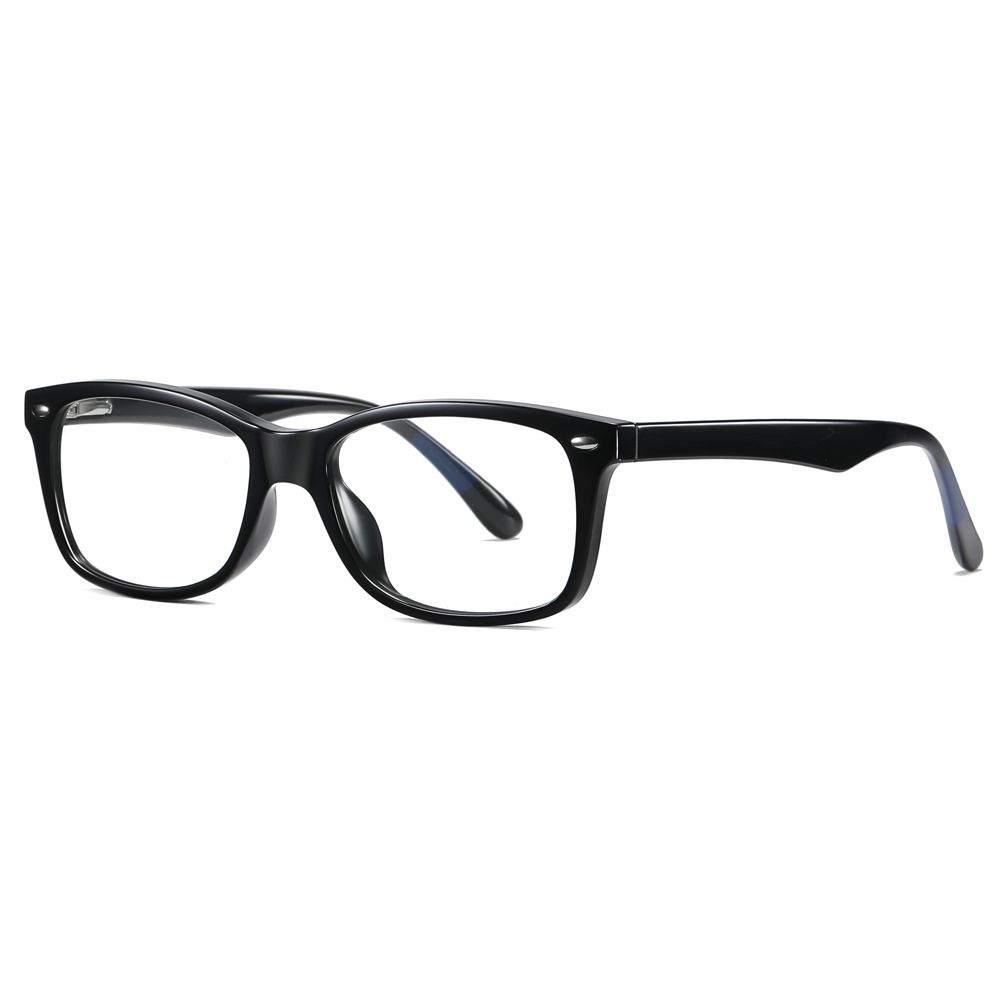 Photochromic Computer Glasses Rectangle Eyewear- Shiny Black