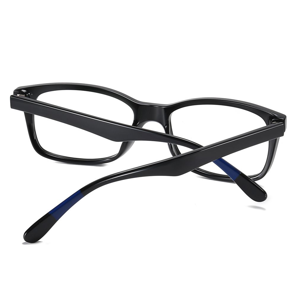 Photochromic Computer Glasses Rectangle Eyewear- Shiny Black