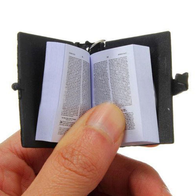 1Pc Christian Jesus HOLY BIBLE Mini Wallet Keychain Key-