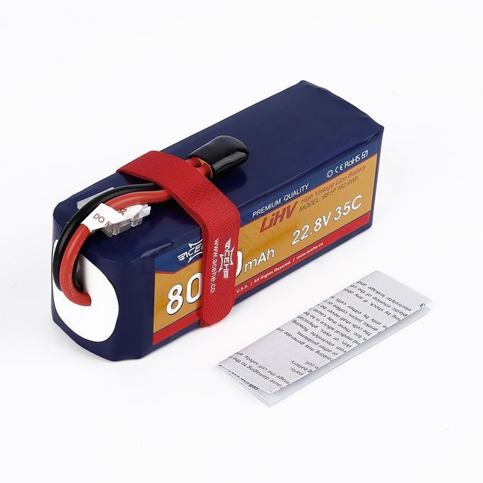 A EHE 22.8V 8000mAh 35 6S1P 182.4Wh XT60 Plug High Voltage Lipo Battery-Blue-8000mAh