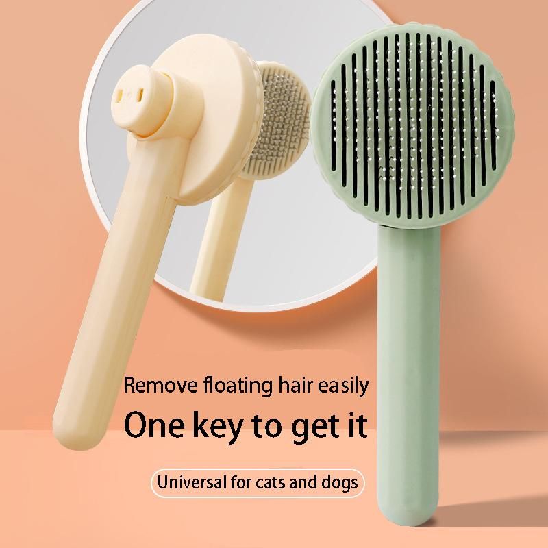 Pet Hair Removal Comb Cat Brush Self Cleaning Slicker Brush for Cats Dogs Hair