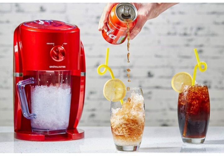 Retro Ice Crusher Slush Machine With Jug & Built-in Stirrer
