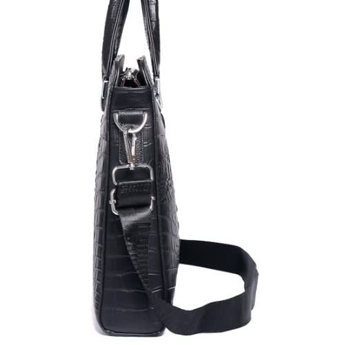 Crocodile Pattern Briefcase Cowhide Men's Leather Bag