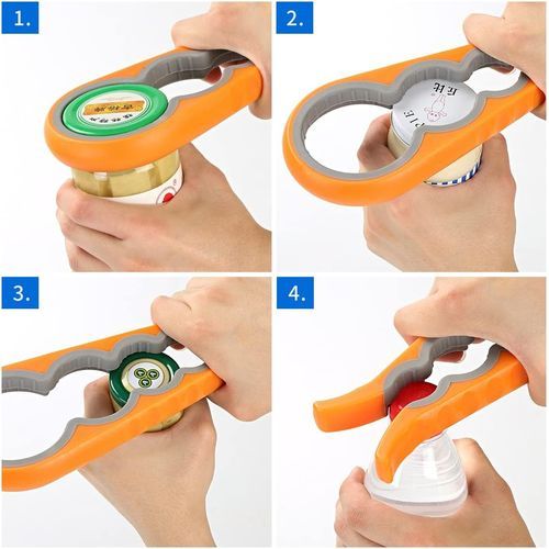 4-1 Orange Multi Bottles, Jar &Kitchen Cans Opening Tool