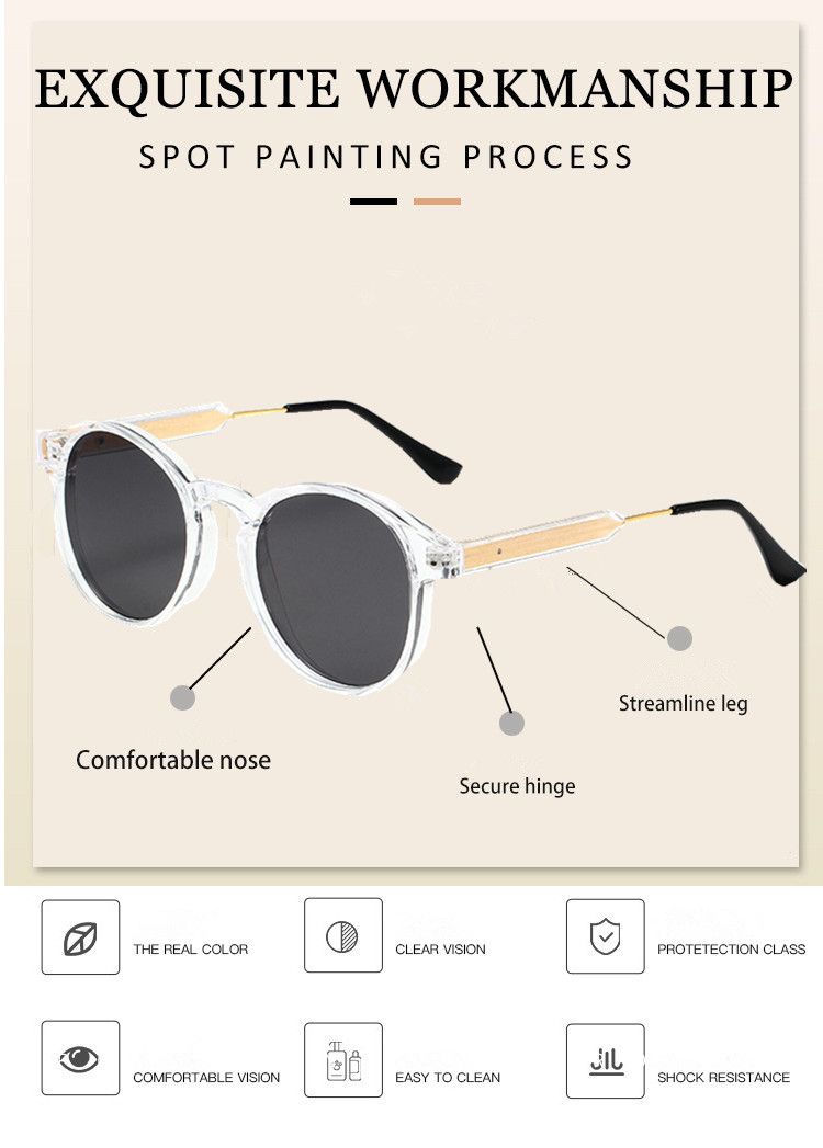 Transparent Design Luxury Fashion Unisex Sunglasses