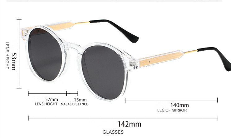 Transparent Design Luxury Fashion Unisex Sunglasses