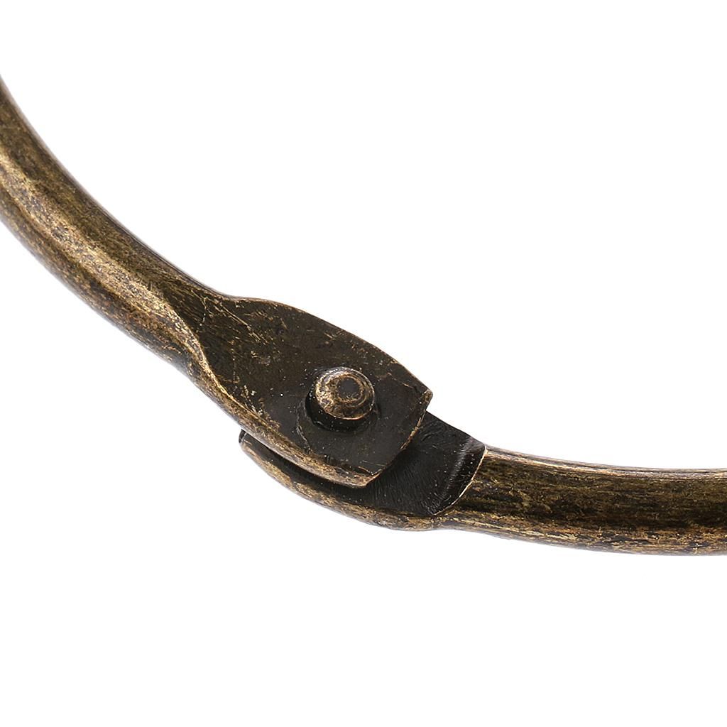 Bronze Round Large Circular Metal Keychain Key Holder Key