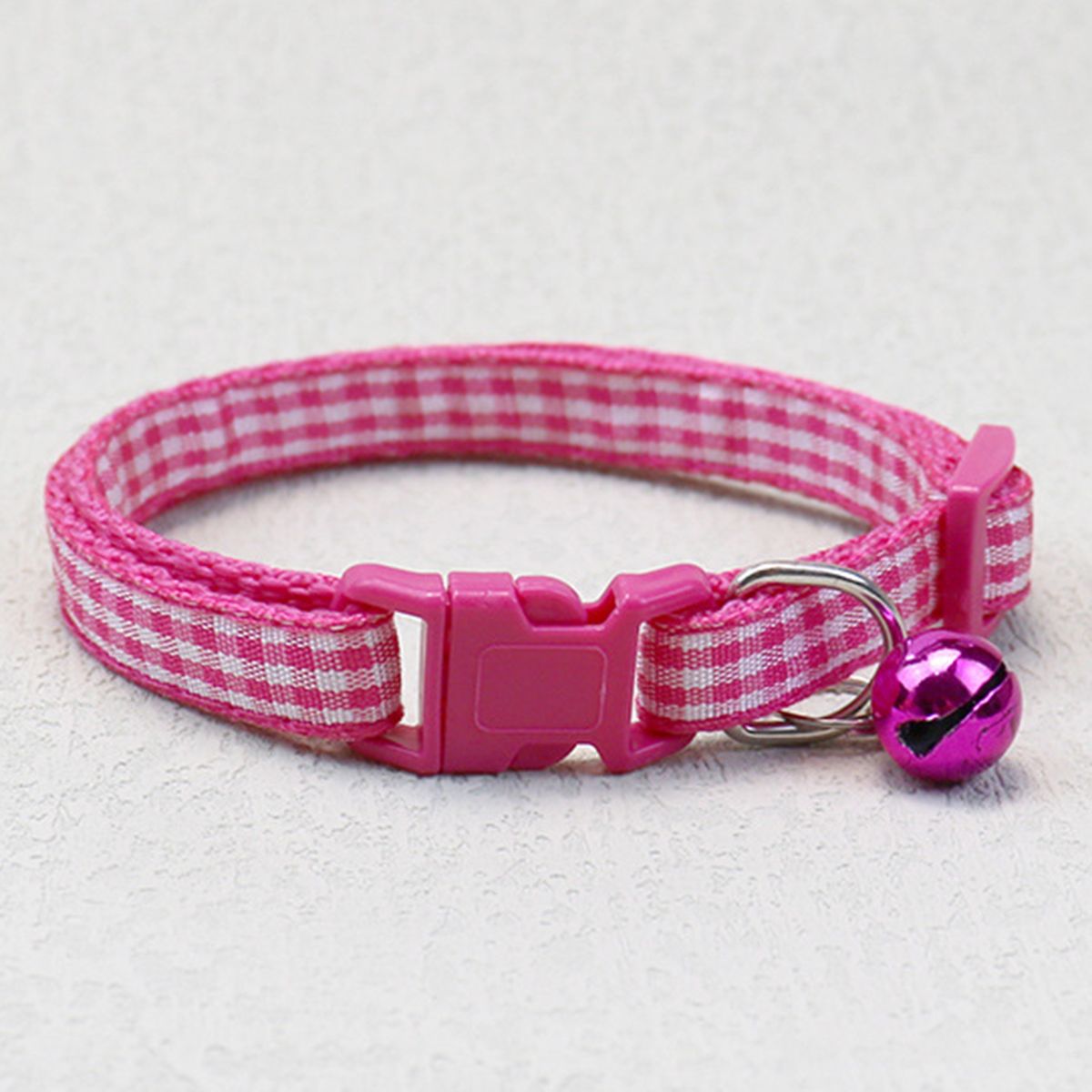 Kitten Collar Fashion Puppy Cats Collar With Buckle Rose Red