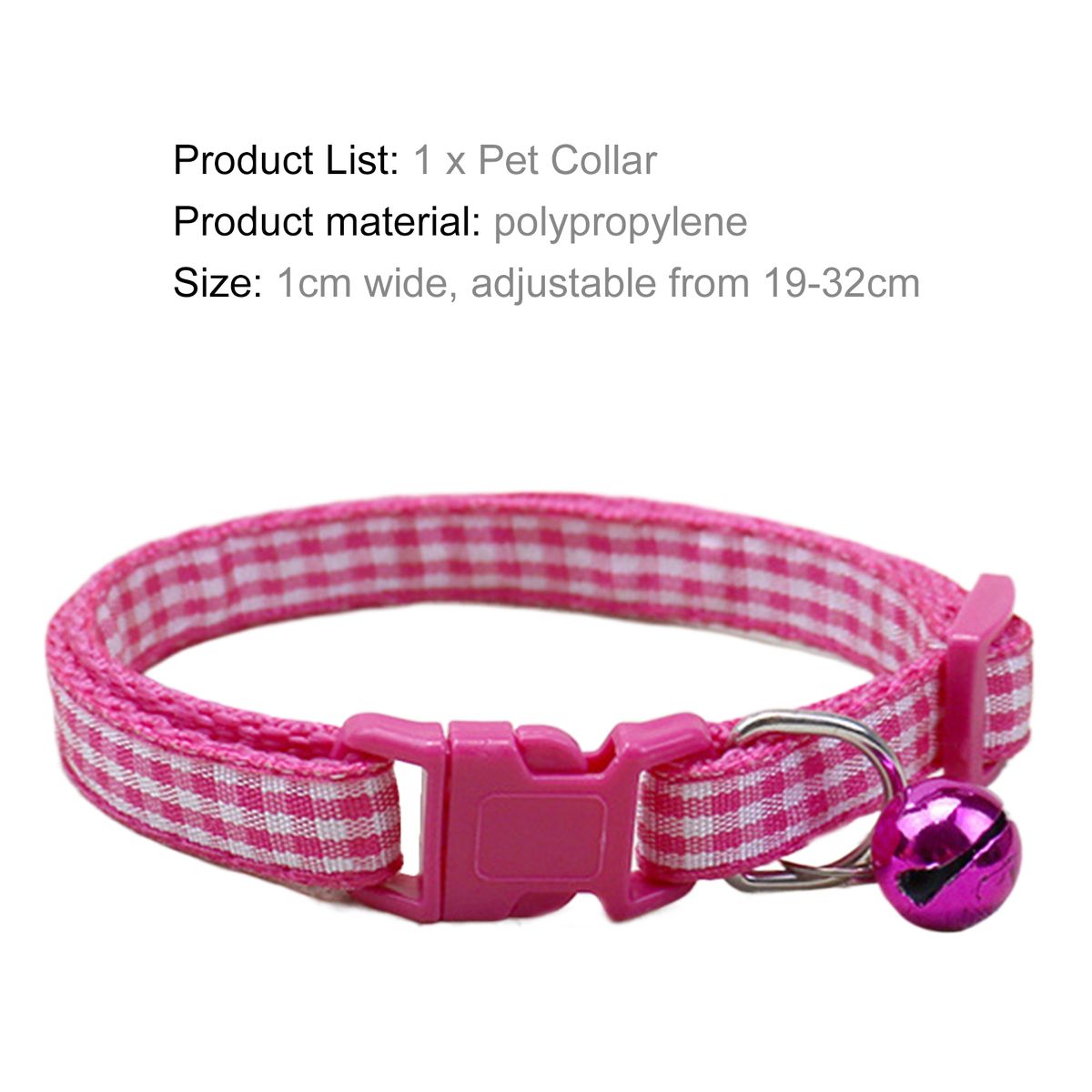 Kitten Collar Fashion Puppy Cats Collar With Buckle Rose Red