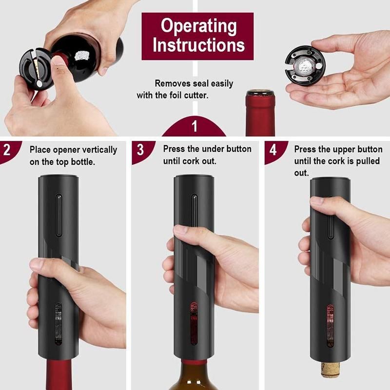 1Pcs Bottle Opener Automatic Electric Red Wine Openers Stopper Fast Wine Corkscrew  Foil Cutter Cork Out Tool