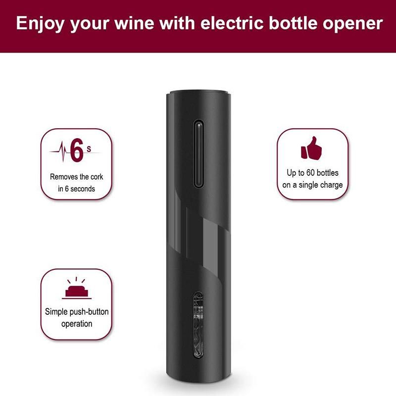1Pcs Bottle Opener Automatic Electric Red Wine Openers Stopper Fast Wine Corkscrew  Foil Cutter Cork Out Tool