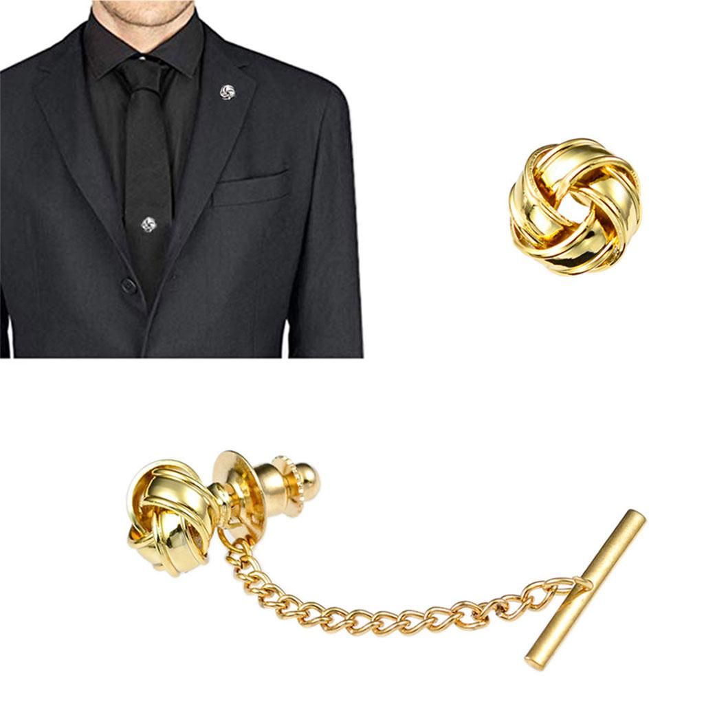 Alloy Mens Tie Tack Pins Collar Pin Brooch Lapel Pin Gold
