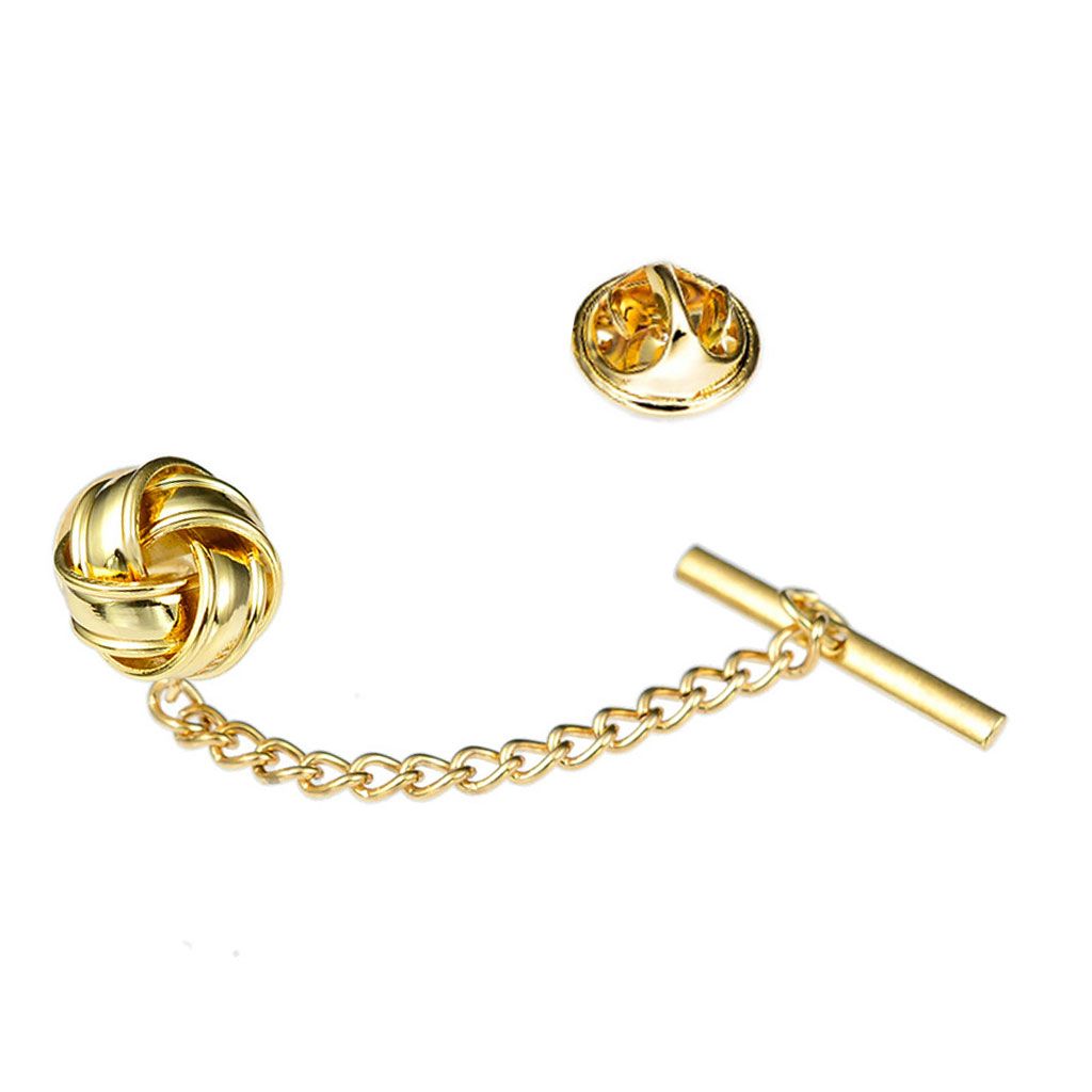 Alloy Mens Tie Tack Pins Collar Pin Brooch Lapel Pin Gold