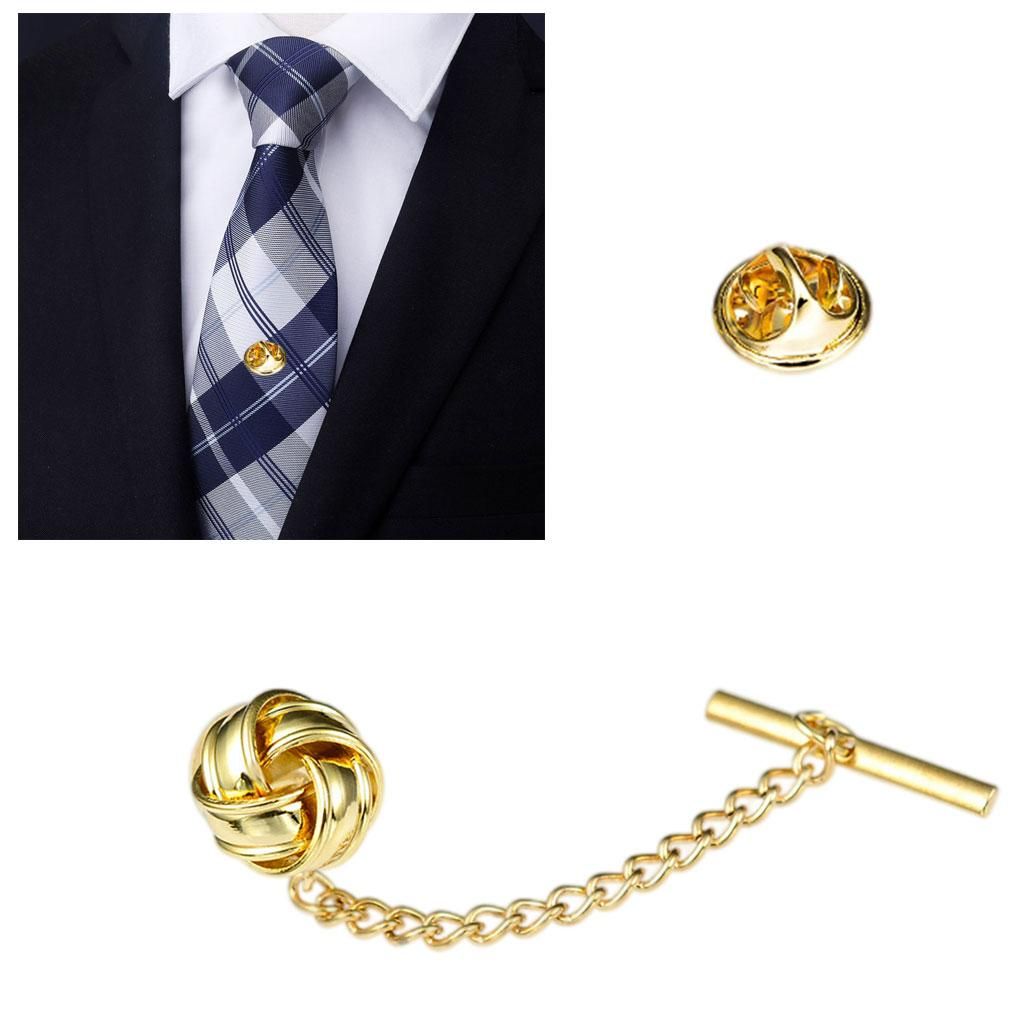 Alloy Mens Tie Tack Pins Collar Pin Brooch Lapel Pin Gold