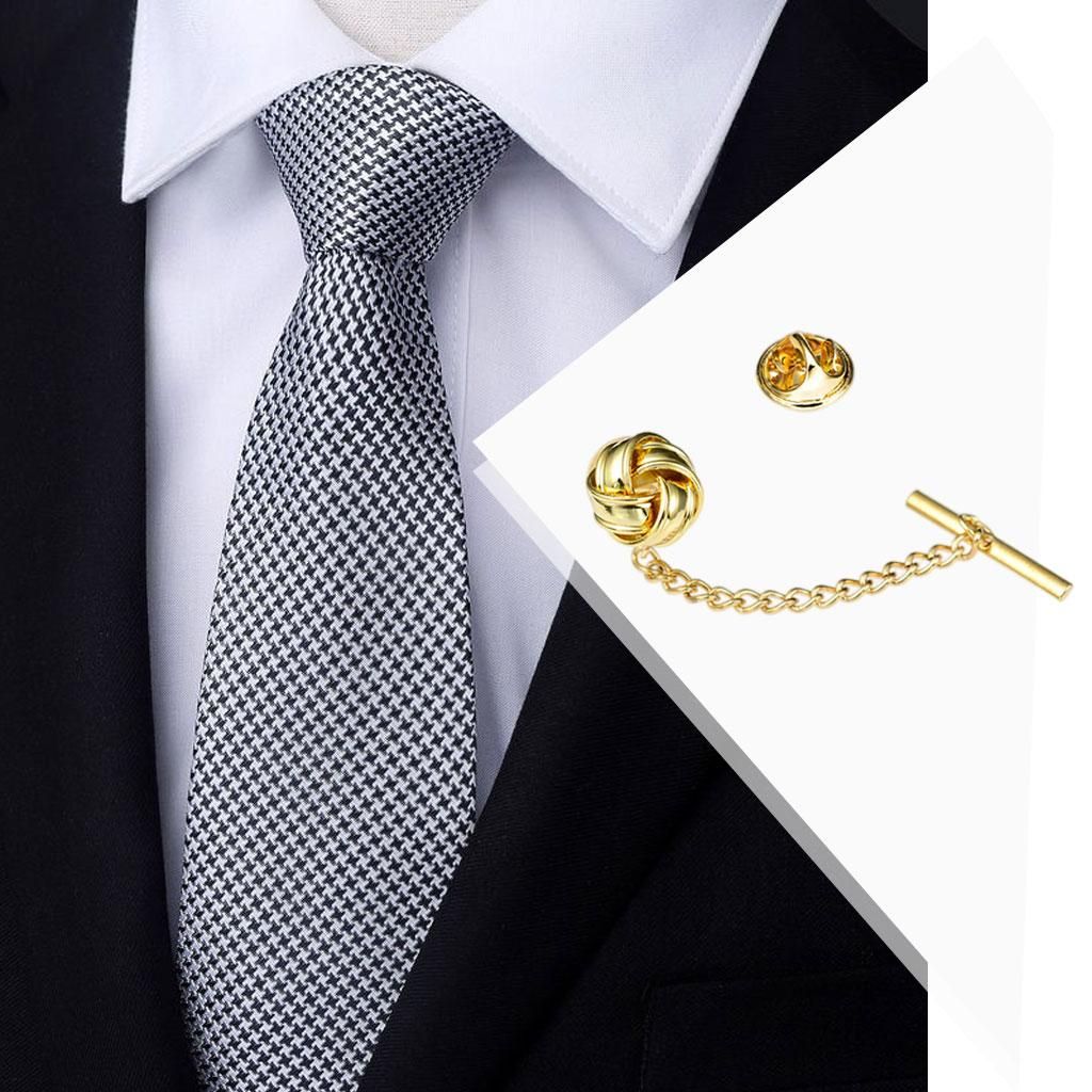 Alloy Mens Tie Tack Pins Collar Pin Brooch Lapel Pin Gold