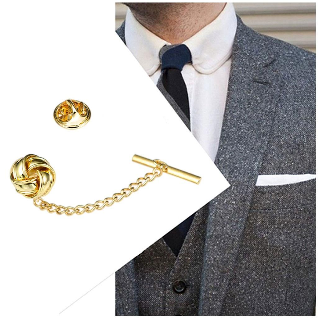 Alloy Mens Tie Tack Pins Collar Pin Brooch Lapel Pin Gold