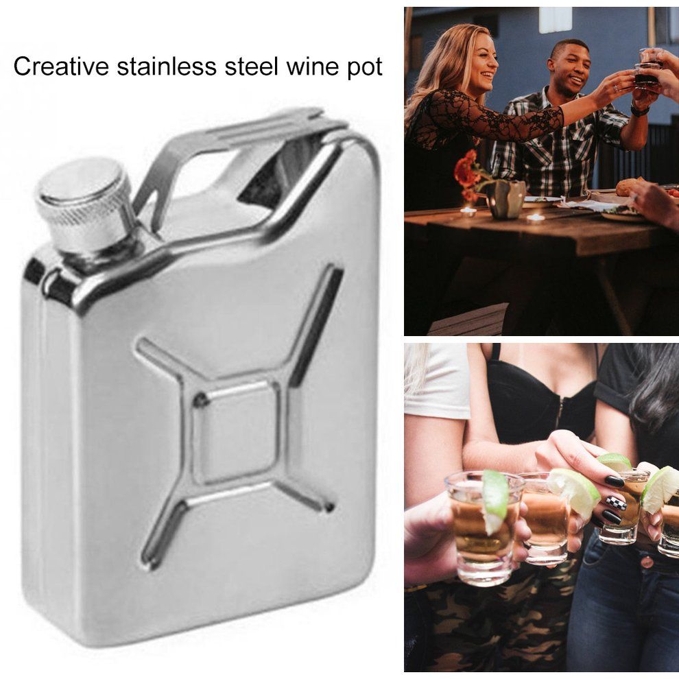 5 Oz Jerrycan Oil Jerry Can Liquor Hip Flask Creative Stainless Steel Wine Pot