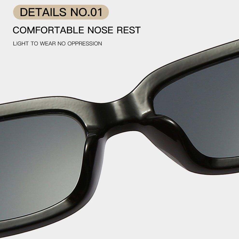 Portable Square Sungl Es Travel Re Tangle Small Vintage Retro Sungl Es-black Frame Black Gray Slices-144*145*40mm