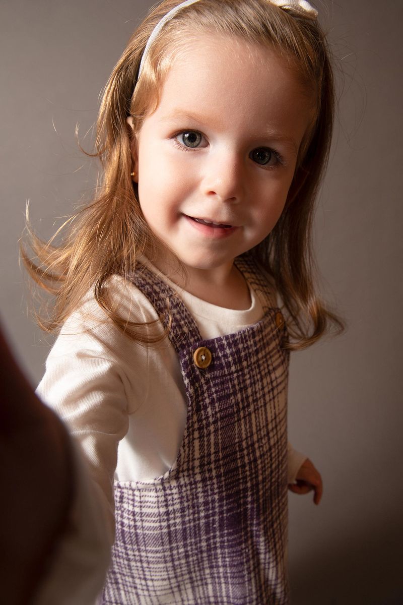 Babygirl Regular Fit Collarless Dress -Purple