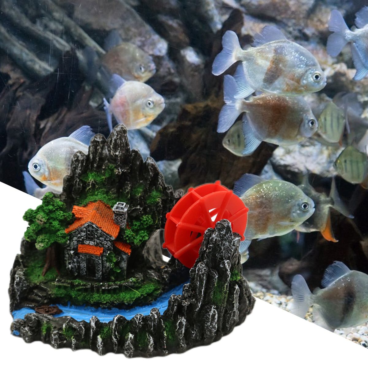 Aquarium Miniature Artificial Rock Fish Tank Ornament Multicolor