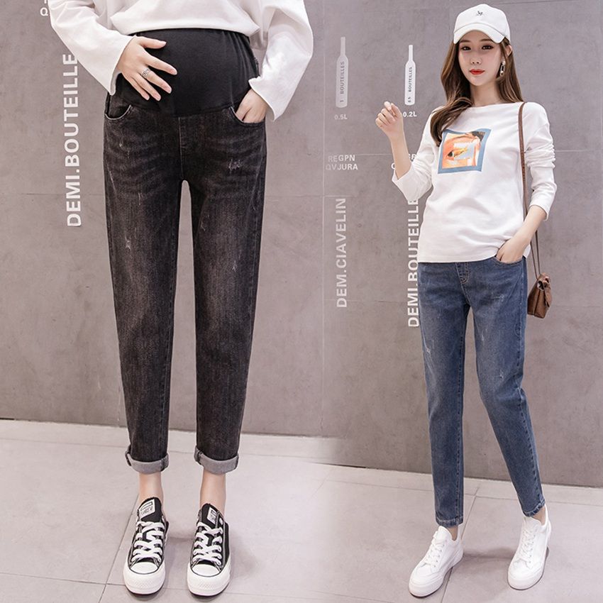 Maternity Pregnancy Jeans Maternity Jean Pants For Pregnant Women Elastic Waist