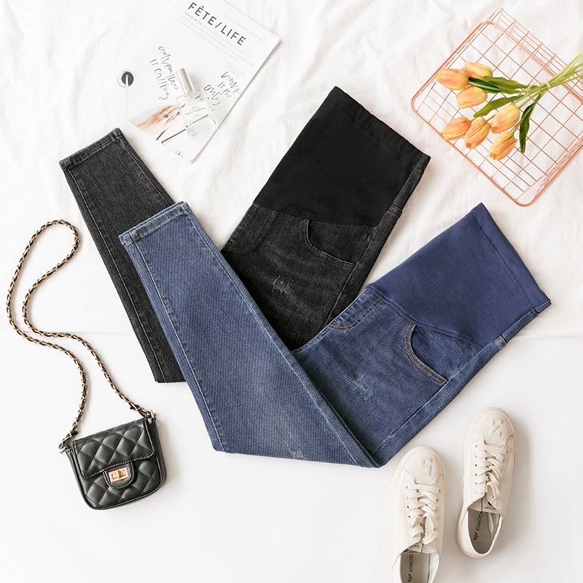 Maternity Pregnancy Jeans Maternity Jean Pants For Pregnant Women Elastic Waist