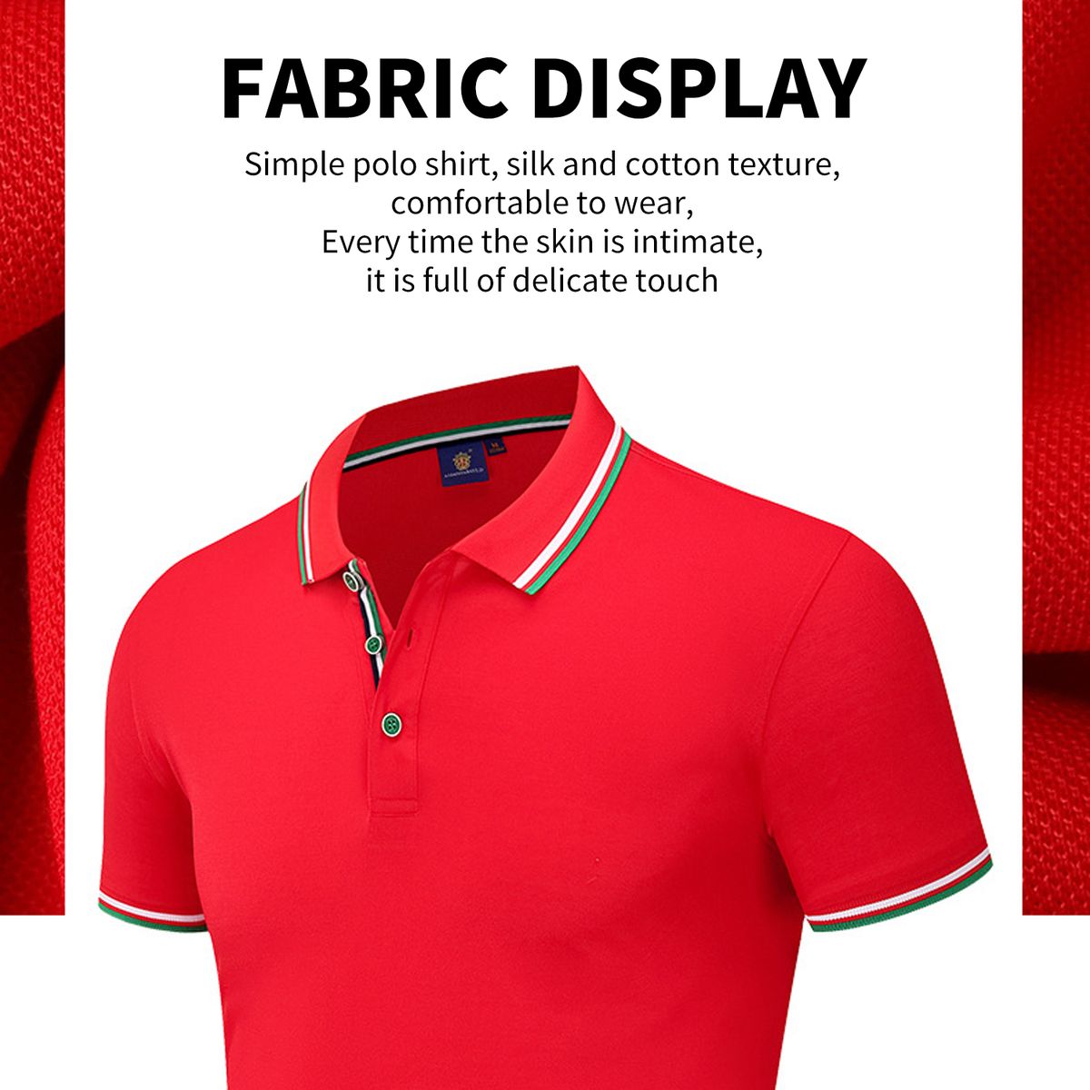 Polo T-shirt Breathable Fashionable And Comfortable - Red