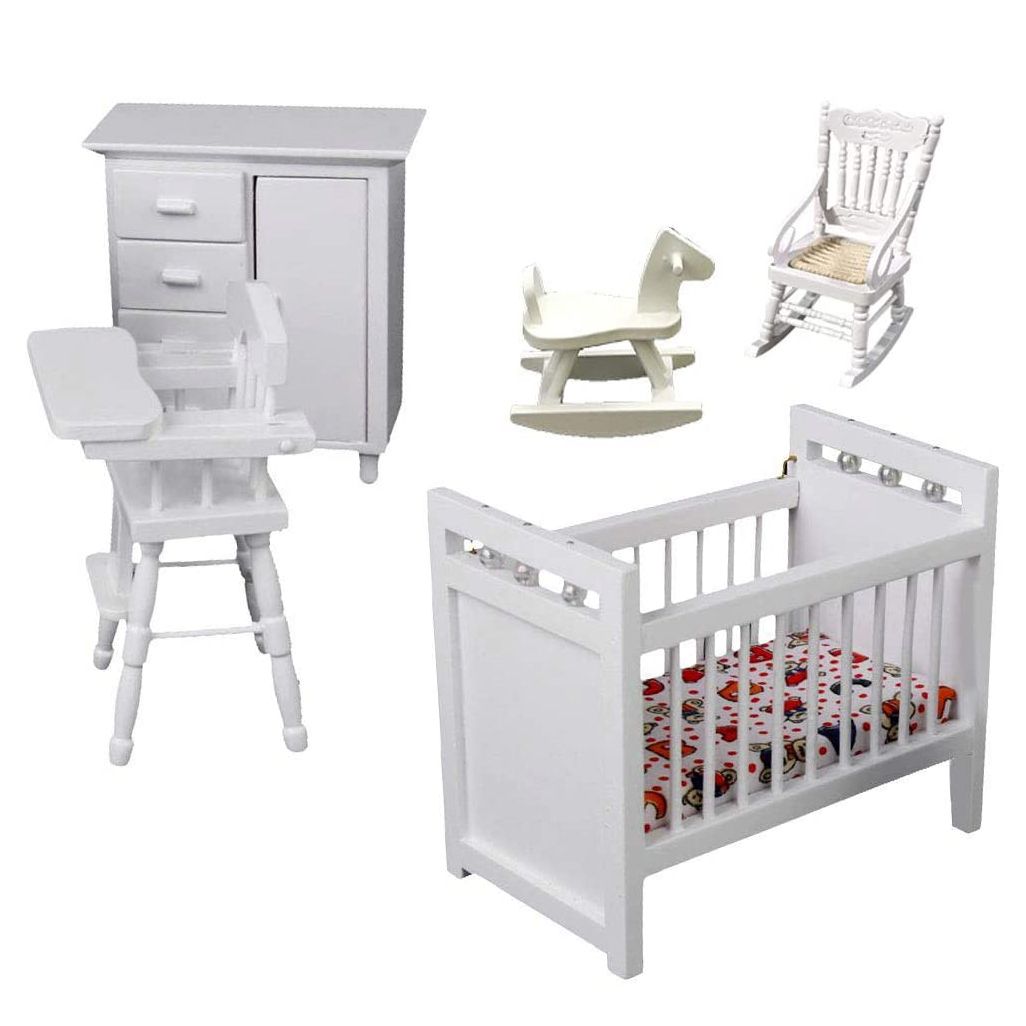 Dollhouse Wooden Nursery Bedroom Wooden Dollhouse