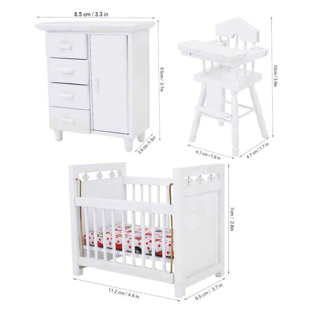 Dollhouse Wooden Nursery Bedroom Wooden Dollhouse