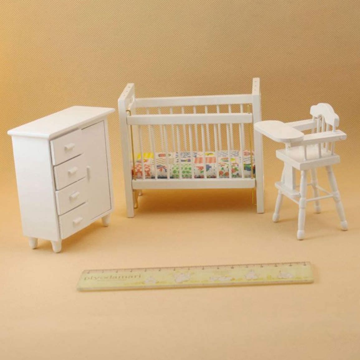 Dollhouse Wooden Nursery Bedroom Wooden Dollhouse