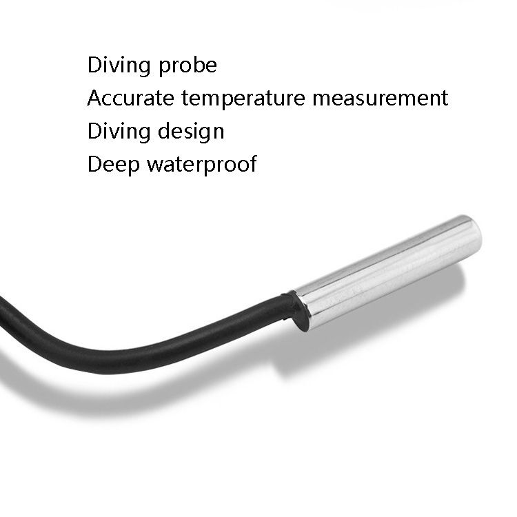 Aquarium Thermometer 2 PCS Fish Tank Digital Thermometer, Line Length: 1m (Black)