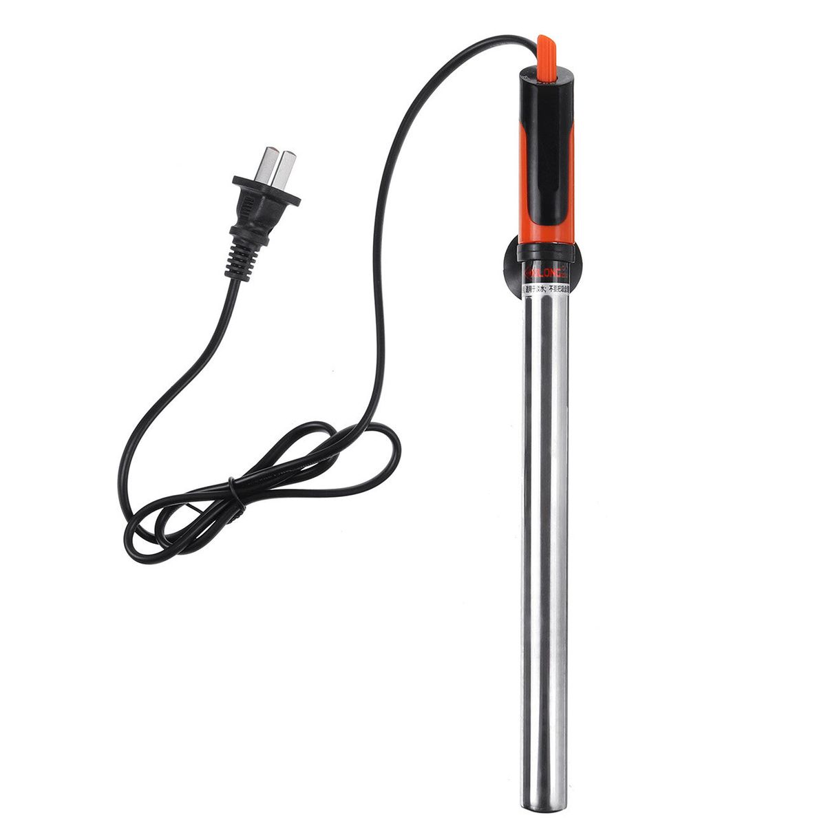 500W 31cm Stainless Steel Submersible Aquarium Heater Heating Rod Adjustable Temperature Control Thermostat For 100-140cm Fish Tank 220V Silver