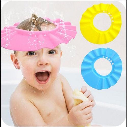 3 Pcs Soft  Children  Bathing Shower Cap Wash Hair Shield