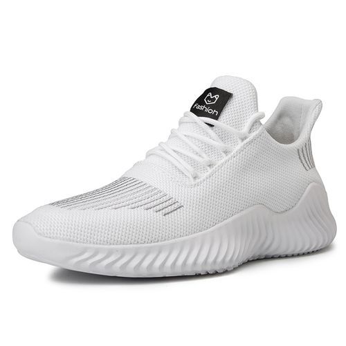 Big Size Men Running Shoes Sports Sneakers-White