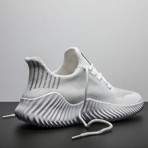 Big Size Men Running Shoes Sports Sneakers-White