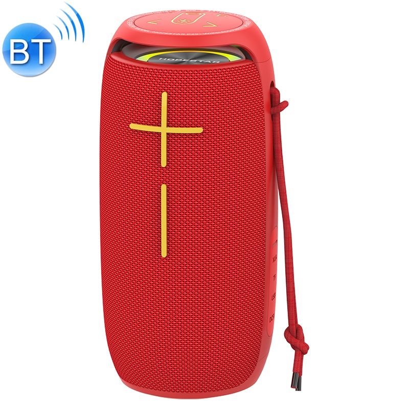 P29  Portable Outdoor Waterproof Round Square Head Bluetooth Speaker, Support Hands-free Call & U Disk & TF Card & 3.5mm AUX & FM(Red)