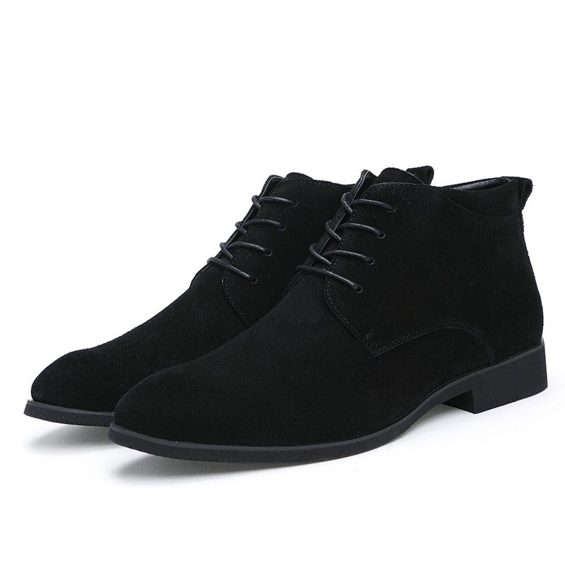 Draft Chelsea Lace-up Boots In Black
