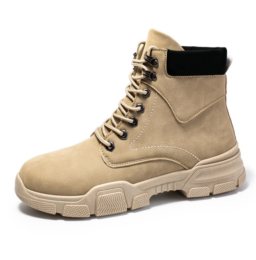 Men's Motocycle Tactical Work Boots Lace Up Shoes