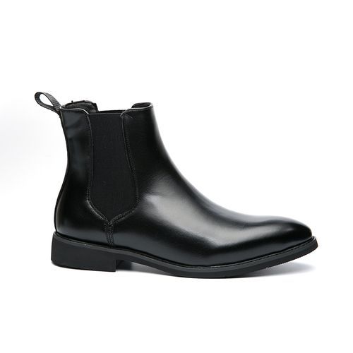 38-48 Men Ankle Martin Chelsea Boots Leather Formal Business Shoes Slip-on