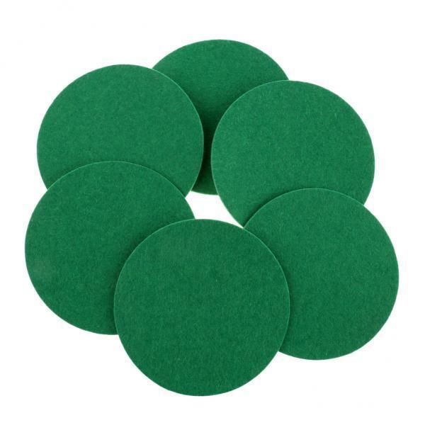 10x 6pcs Green Air Hockey Jersey Felt Cushions - 60mm / 74mm / 94mm
