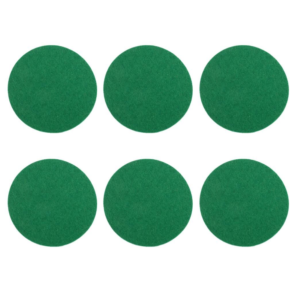 10x 6pcs Green Air Hockey Jersey Felt Cushions - 60mm / 74mm / 94mm
