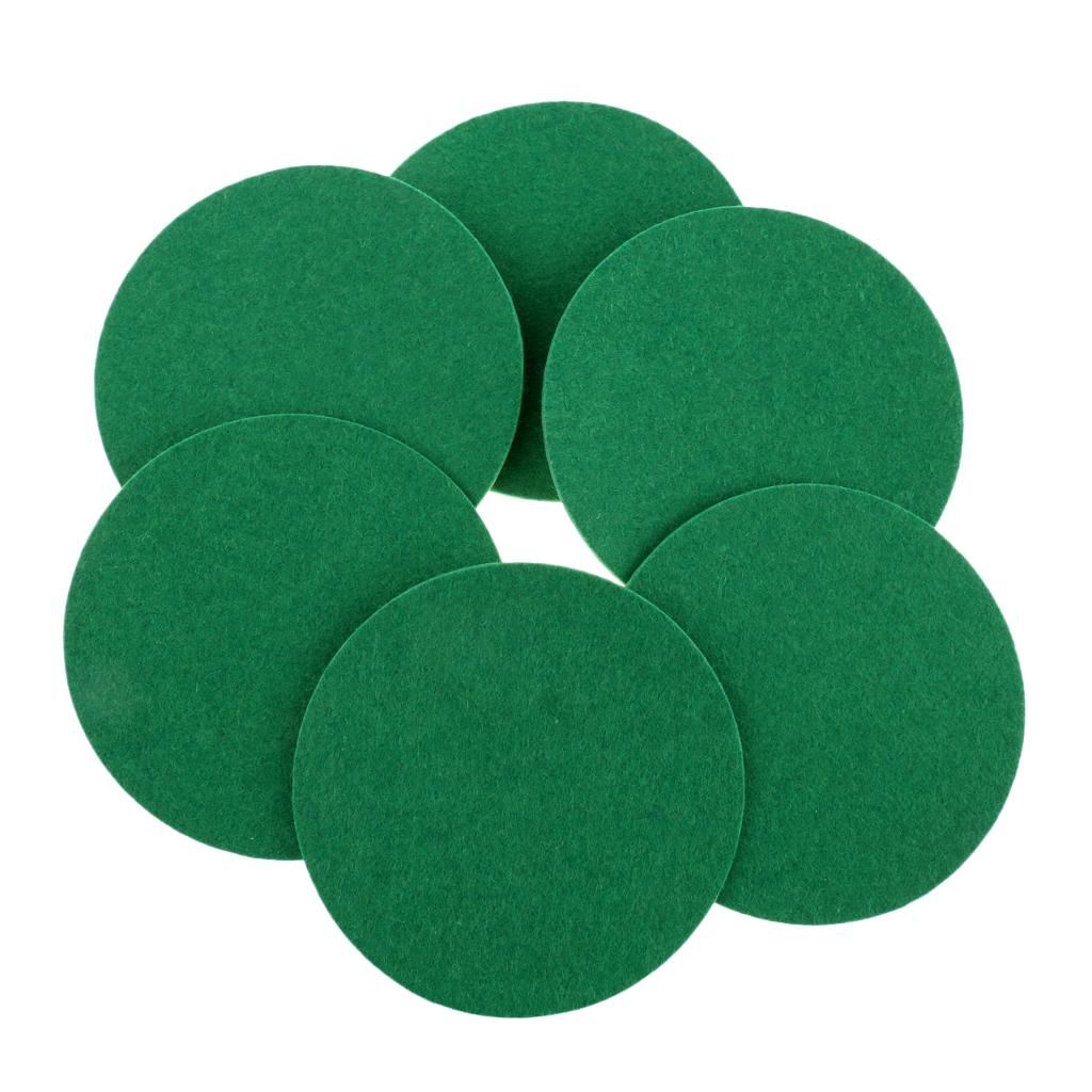 10x 6pcs Green Air Hockey Jersey Felt Cushions - 60mm / 74mm / 94mm