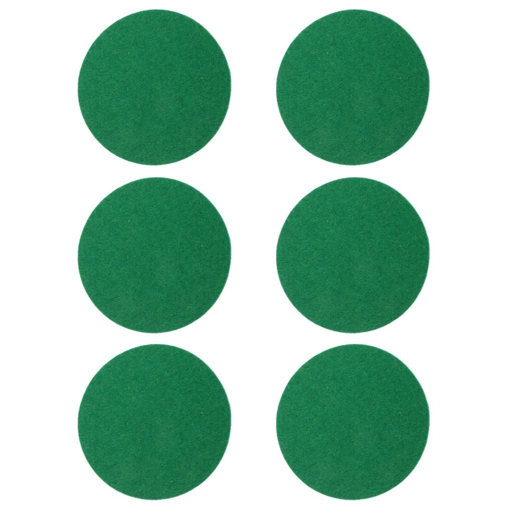 10x 6pcs Green Air Hockey Jersey Felt Cushions - 60mm / 74mm / 94mm