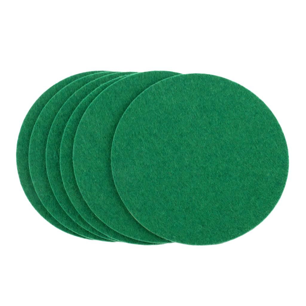 10x 6pcs Green Air Hockey Jersey Felt Cushions - 60mm / 74mm / 94mm
