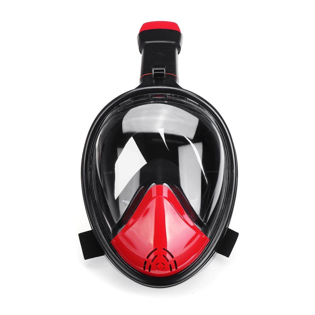 Underwater Scuba Anti Fog Full Face Diving Snorkeling Kit Respiratory Masks Safe And Waterproof Swimming Light Black