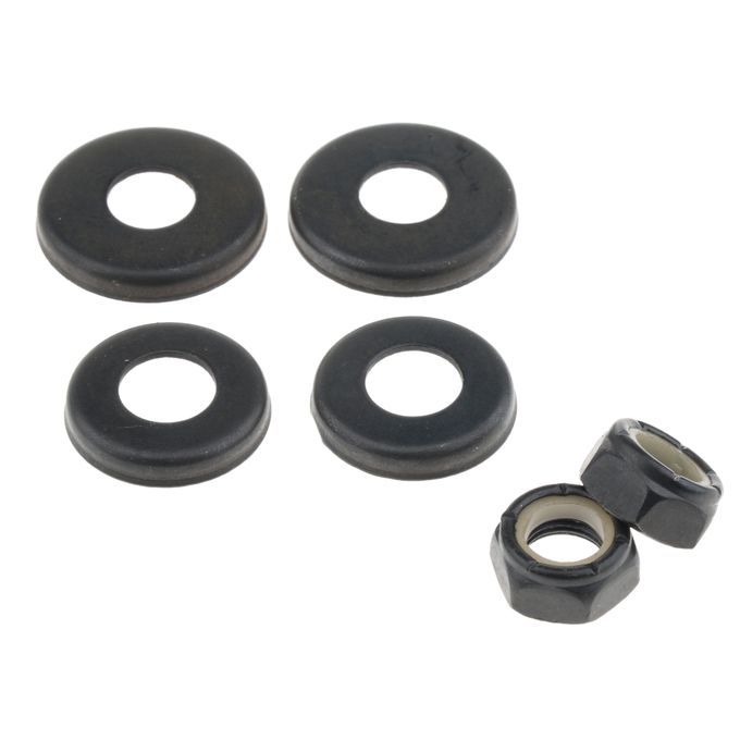 4pcs Skateboard Replacement  Bushings Washers Cup Nuts Shock Black